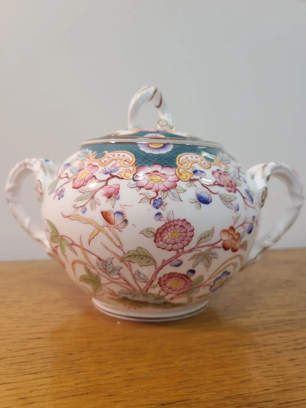Sarreguemines porcelaine - sucrier modèle minton