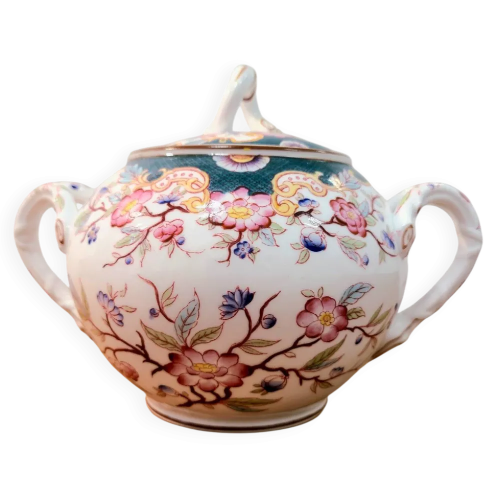 Sarreguemines porcelaine - sucrier modèle minton