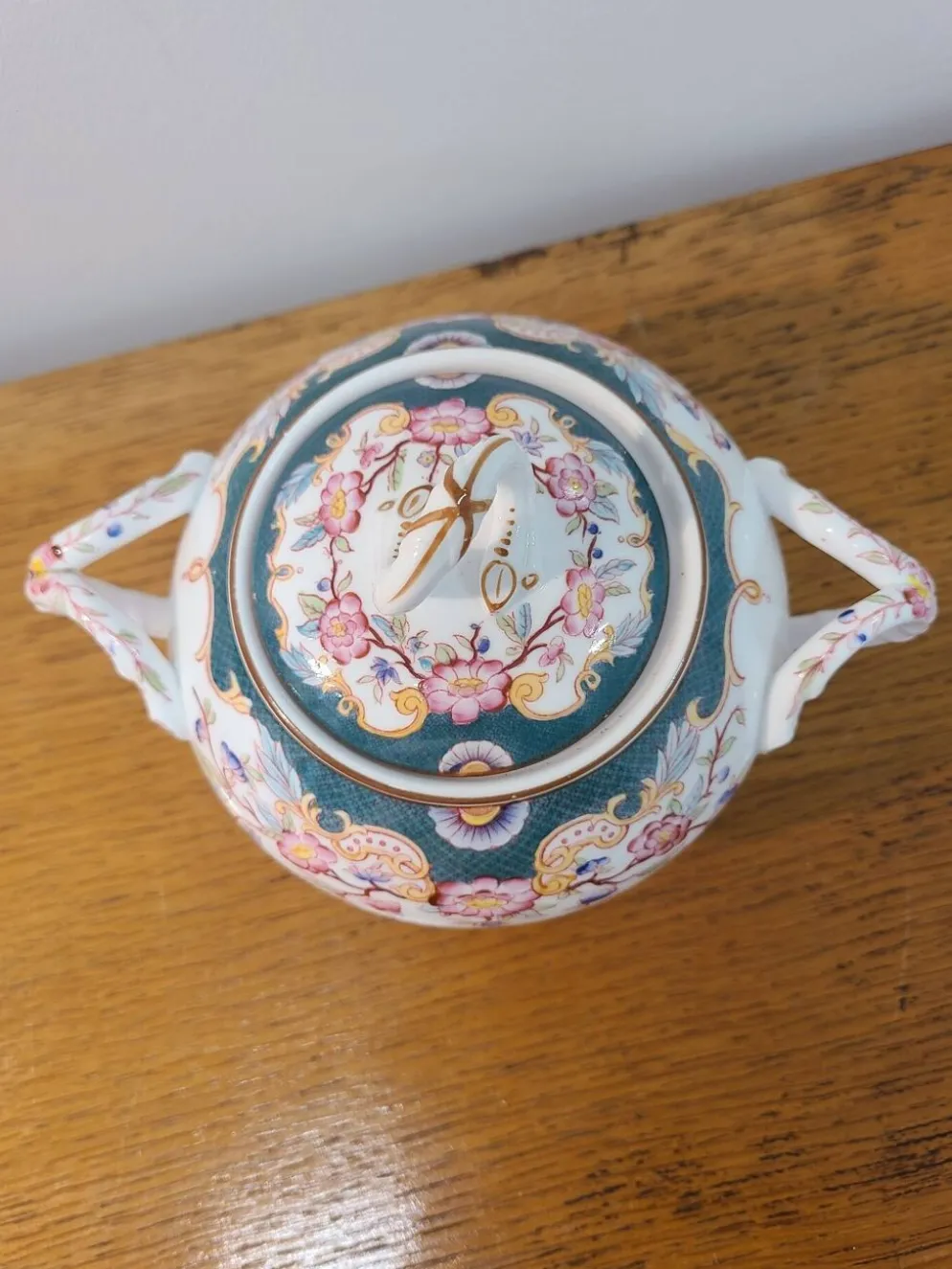 Sarreguemines porcelaine - sucrier modèle minton