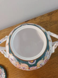 Sarreguemines porcelaine - sucrier modèle minton