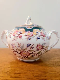 Sarreguemines porcelaine - sucrier modèle minton