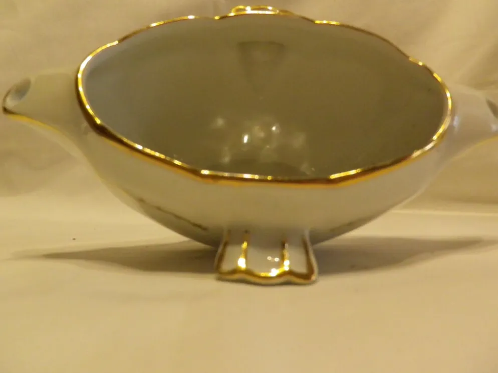 Sauciere double bec porcelaine de vierzon