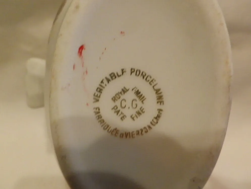 Sauciere double bec porcelaine de vierzon