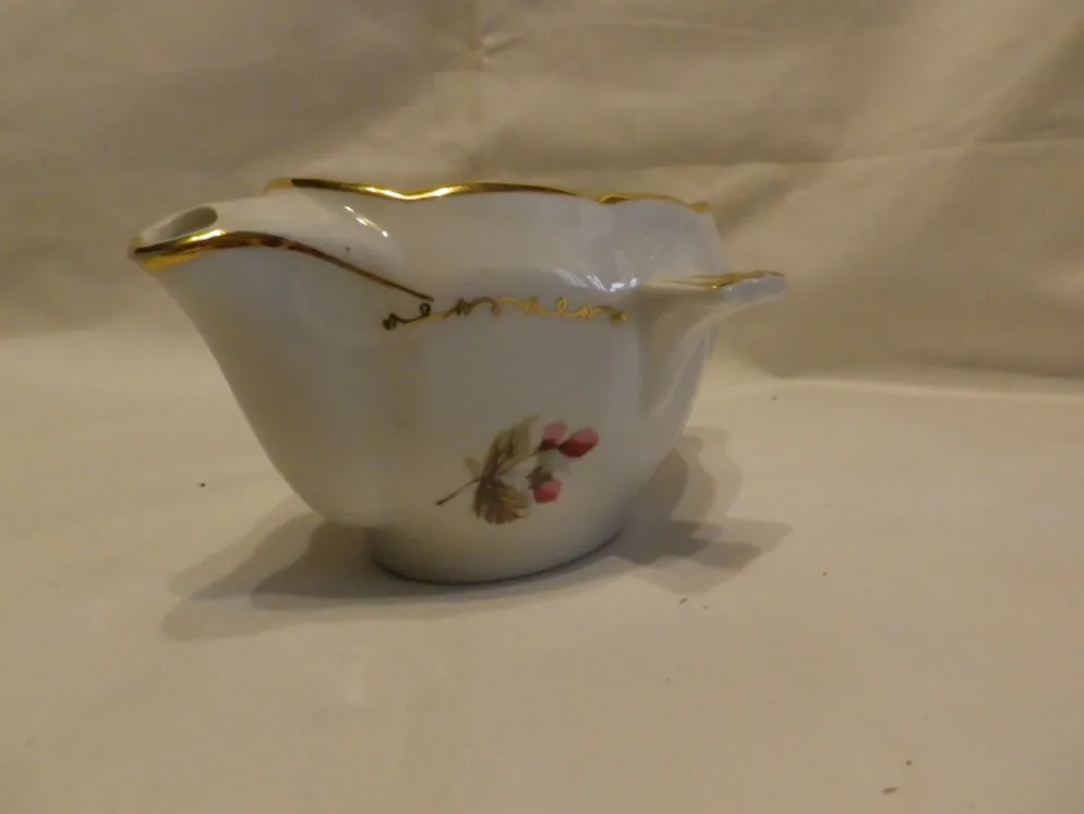 Sauciere double bec porcelaine de vierzon
