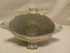 Sauciere double bec porcelaine de vierzon