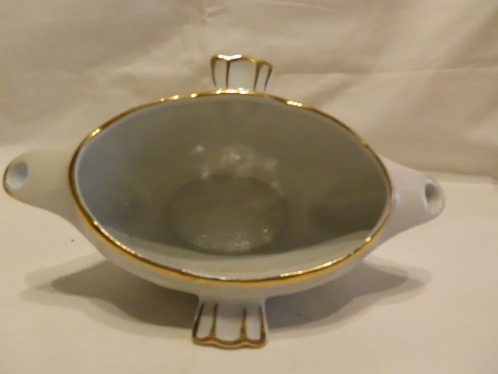 Sauciere double bec porcelaine de vierzon