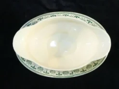 Sauciere en faience Boch freres la louviere décor palmette
