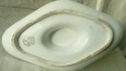 Sauciere en faience decor au coq sarreguemines hamage nord de la france