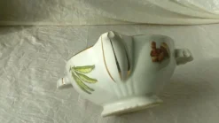 Sauciere en faience decor legumes 4 saisons