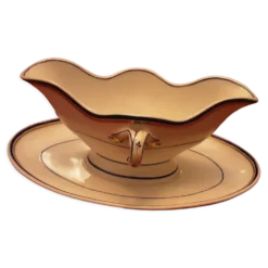Sauciere porcelaine monogramme ks