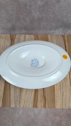 Saucière ancienne Boch décor bleu – charme campagne chic