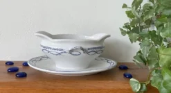 Saucière ancienne en faïence Boch Frères la Louvière