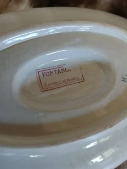 Saucière ancienne en Terre de fer Sarreguemines