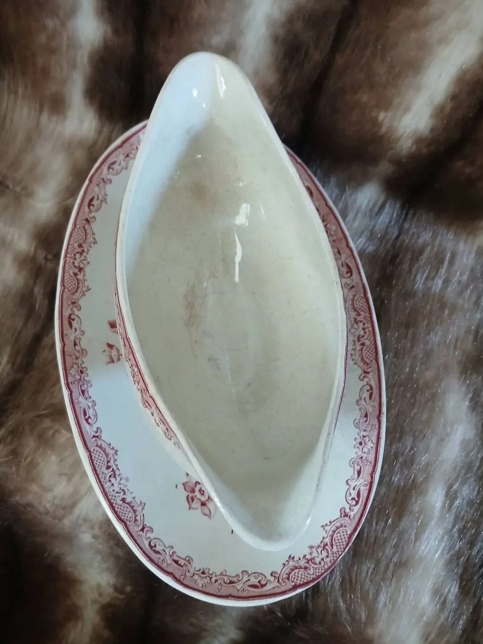 Saucière ancienne en Terre de fer Sarreguemines