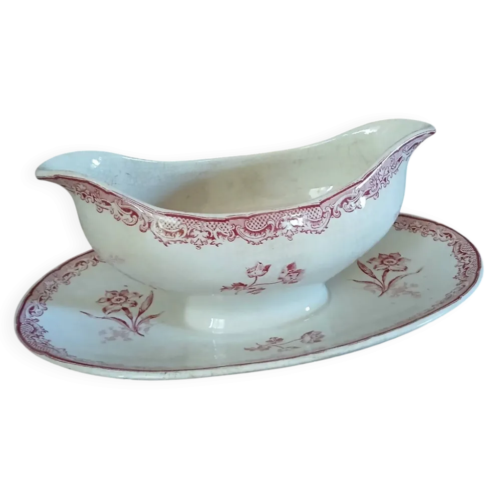 Saucière ancienne en Terre de fer Sarreguemines