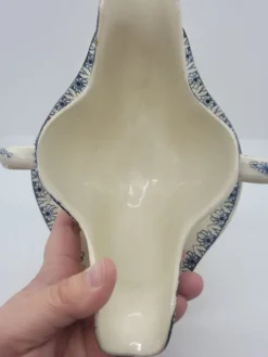 Saucière ancienne faïence décor Rouen Lunéville K&G