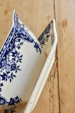 Saucière ancienne terre de fer Longchamp modèle Rouen XIXe