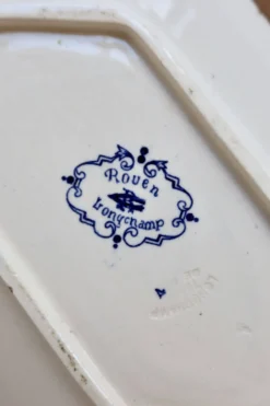 Saucière ancienne terre de fer Longchamp modèle Rouen XIXe