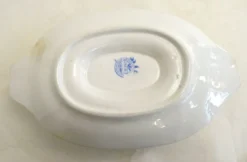 Saucière Art Déco, décor stylisé coloré, faïence Boch la Louvière