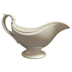 Saucière blanche terre de fer Creil et Montereau fin XIXème