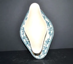 Saucière Choisy Le Roi décor fleuri roses bleu vert Hippolyte Boulenger 1900