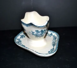 Saucière Choisy Le Roi décor fleuri roses bleu vert Hippolyte Boulenger 1900