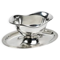 Saucière Christofle en métal argenté – dans le goût du modèle Vendôme Filet