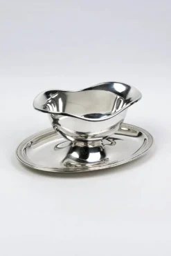 Saucière Christofle en métal argenté – dans le goût du modèle Vendôme Filet