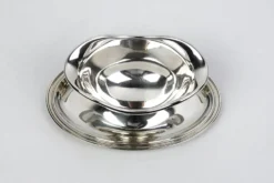Saucière Christofle en métal argenté – dans le goût du modèle Vendôme Filet