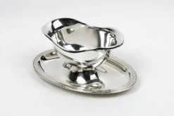 Saucière Christofle en métal argenté – dans le goût du modèle Vendôme Filet