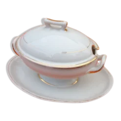 Saucière à couvercle XIXème Porcelaine de Paris