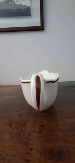 Saucière Digoin Sarreguemines décor peint à la main de gibier d'eau