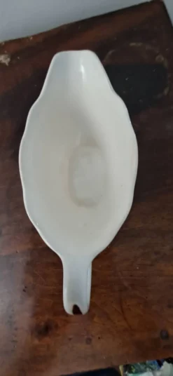 Saucière Digoin Sarreguemines décor peint à la main de gibier d'eau
