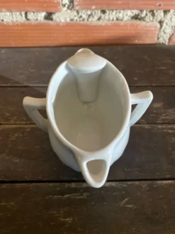 Saucière Double Ancienne PILLIVUYT Gras & Maigre Porcelaine Blanche #D