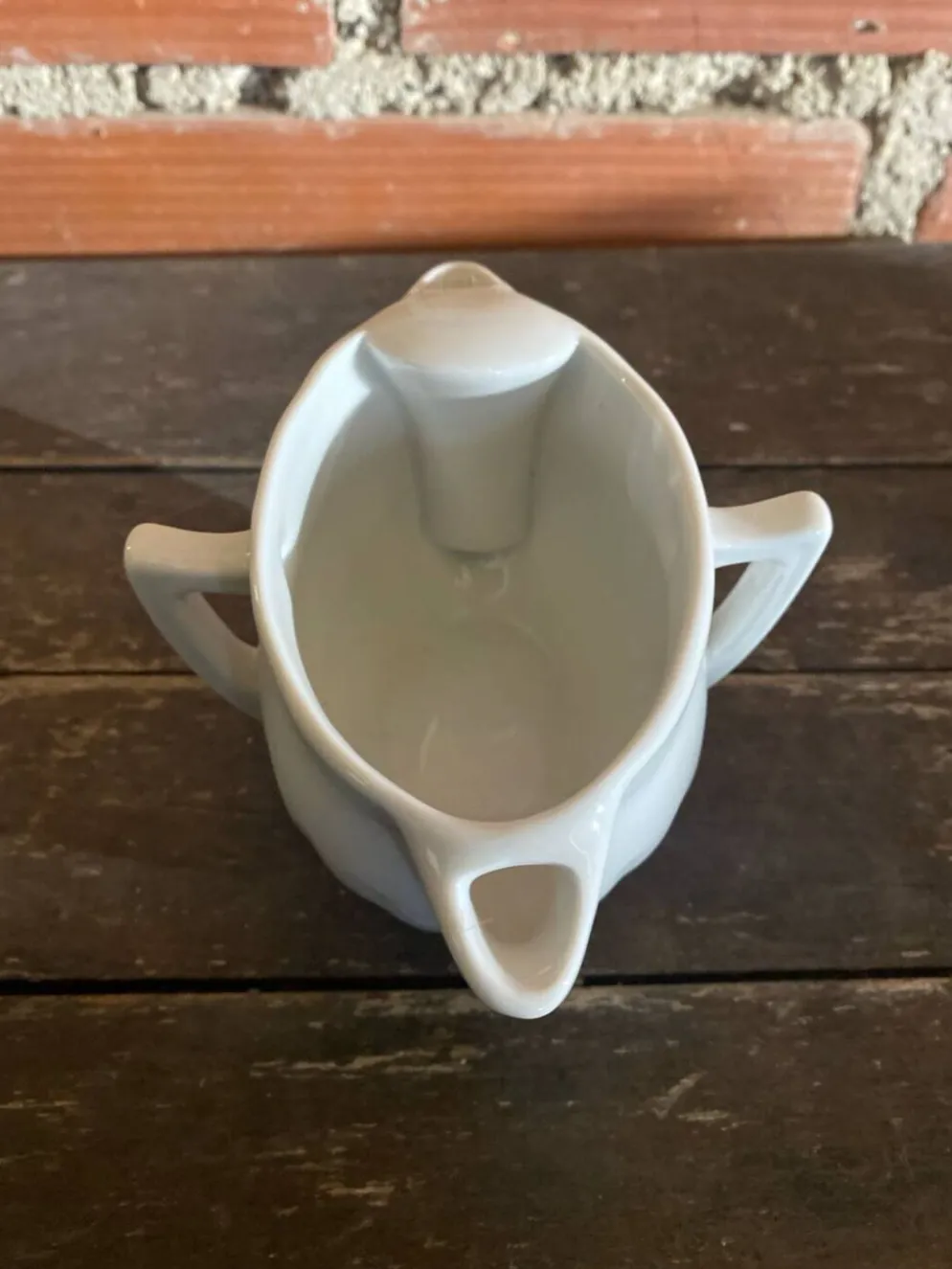 Saucière Double Ancienne PILLIVUYT Gras & Maigre Porcelaine Blanche #D