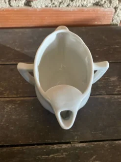 Saucière Double Ancienne PILLIVUYT Gras & Maigre Porcelaine Blanche #D