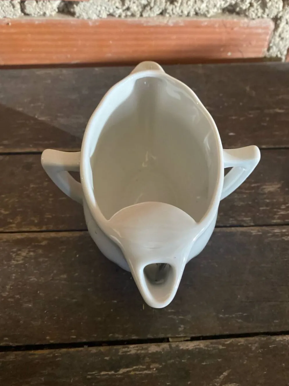 Saucière Double Ancienne PILLIVUYT Gras & Maigre Porcelaine Blanche #D