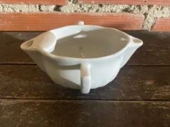 Saucière Double Ancienne PILLIVUYT Gras & Maigre Porcelaine Blanche #D