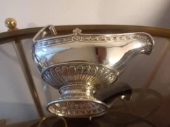 Saucière en argent massif 800, style Louis XVI, Hanau vers 1900