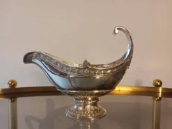 Saucière en argent massif 800, style Louis XVI, Hanau vers 1900