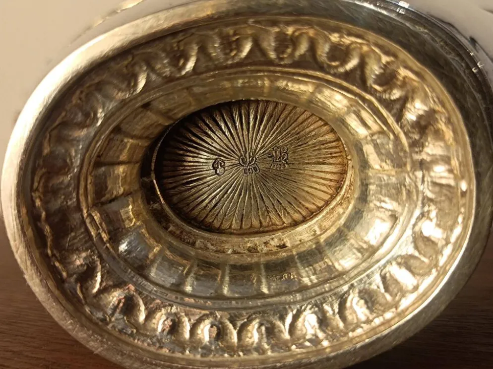 Saucière en argent massif 800, style Louis XVI, Hanau vers 1900
