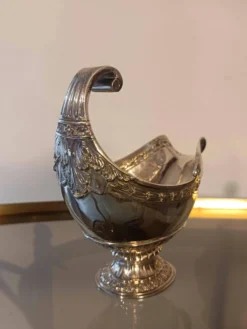 Saucière en argent massif 800, style Louis XVI, Hanau vers 1900