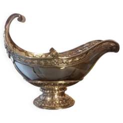 Saucière en argent massif 800, style Louis XVI, Hanau vers 1900