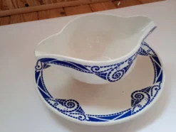 Saucière en porcelaine Moulin des Loups Orchies