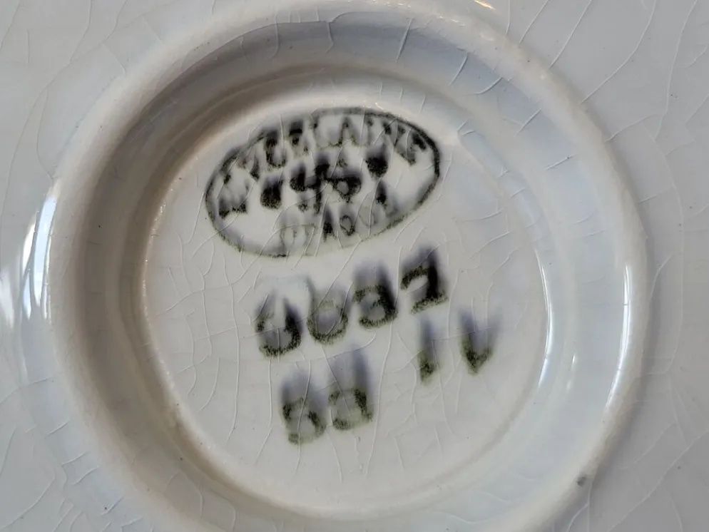 Saucière en porcelaine opaque décor carreaux