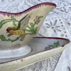Saucière en terer de fer polychrome "Bengali"