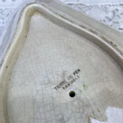 Saucière en terer de fer polychrome 