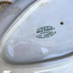 Saucière en terre de fer Boch Frères La Louvière modèle Ney