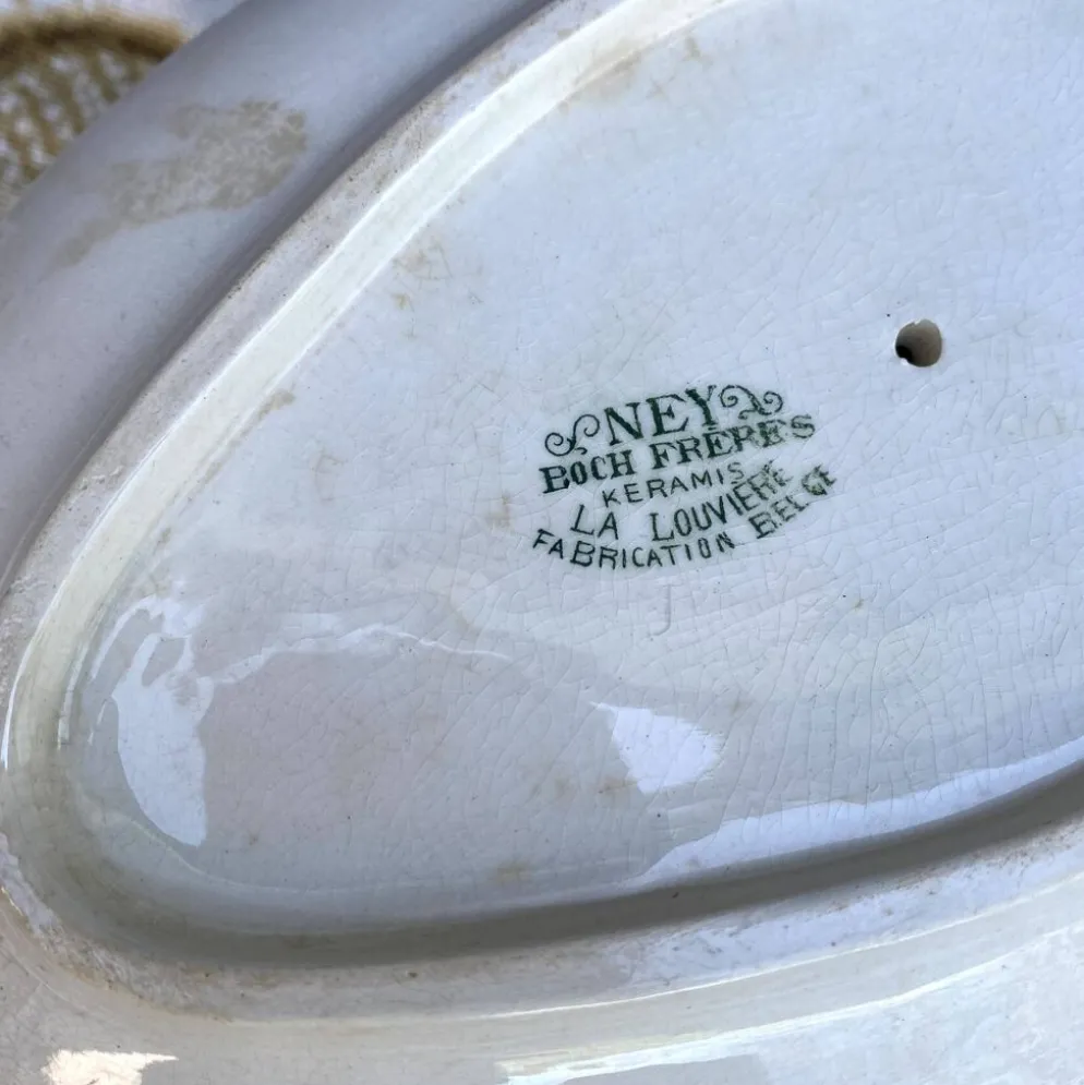 Saucière en terre de fer Boch Frères La Louvière modèle Ney