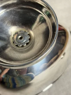 Saucière et sa cuillère en métal argenté